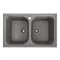 Кухонная мойка Platinum 7950 Equatoria гранитная глянцевая с креплением, 79x50 см, Серый (000035795)