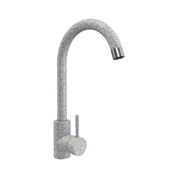 Смеситель кухонный Platinum NА3008A поворотный, однорычажный из нержавеющей стали, Серый (SP000034198)