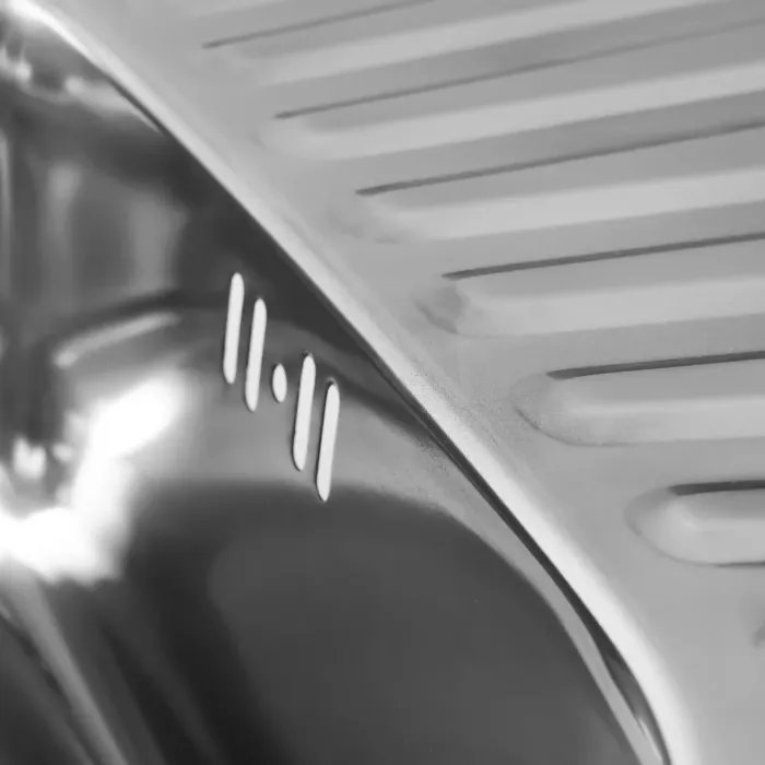 Кухонная мойка Platinum 7848 из нержавеющей полированной стали 0,8 мм, 78x48 см, Прямоугольная (000000515)