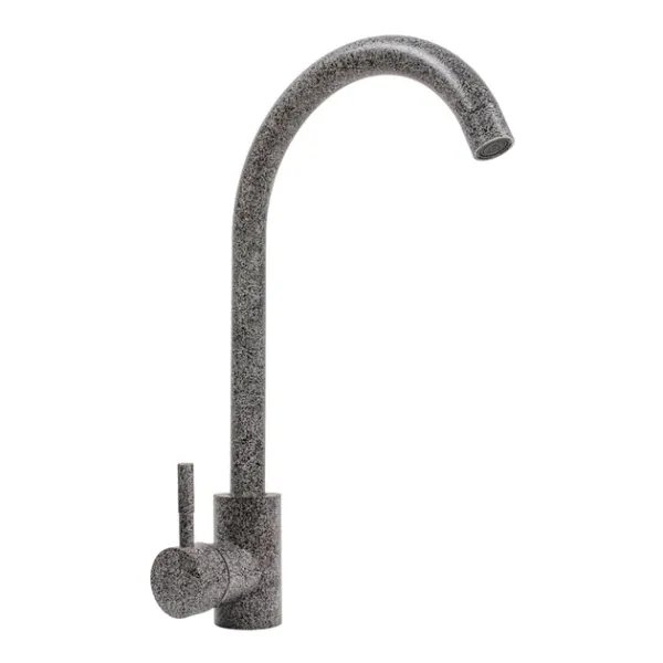 Смеситель кухонный Platinum 56 B NESP (3008 А) поворотный, однорычажный из нержавеющей стали, Микс (000041053)