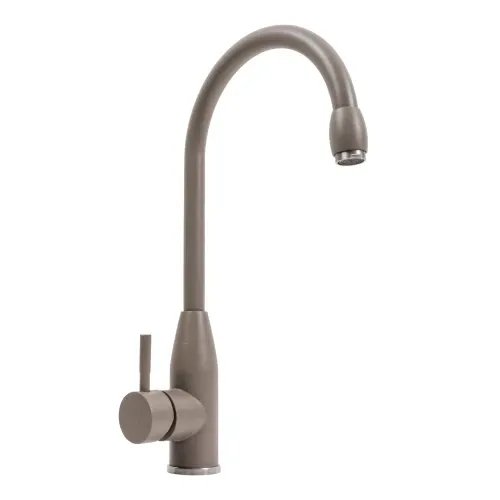 Смеситель кухонный Platinum 26 FHP (7456) поворотный, однорычажный из нержавеющей стали, Дюна (SP000041065)