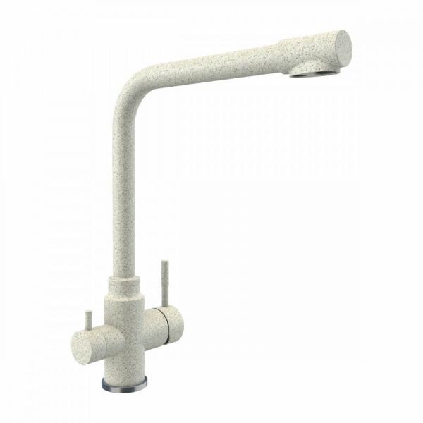 Смеситель под фильтр Platinum KT 8201 (8626) поворотный, двухрычажный из нержавеющей стали, Топаз (000033432)