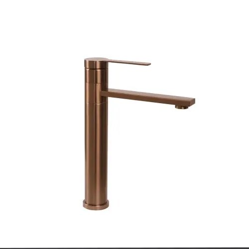 Смеситель для умывальника Platinum Handmade 419001 PVD статический, однорычажный из нержавеющей стали, Медь