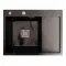 Кухонная мойка Platinum Handmade PVD L из нержавеющей стали 1.0 мм, 65x50x23 см, Квадратный сифон, Черная