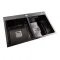 Кухонная мойка Platinum Handmade PVD HDB из нержавеющей стали 3.0 мм, 78x48x23 см, Квадратный сифон, Черный