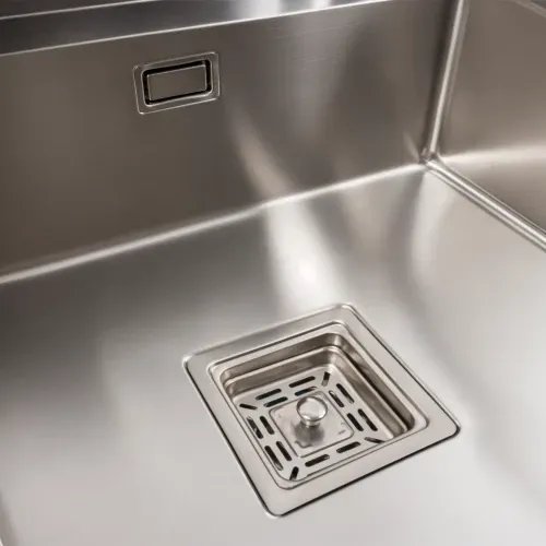 Кухонная мойка Platinum Handmade TZ из нержавеющей стали, 50x50x20 см, одночашевая со смесителем, Квадратная