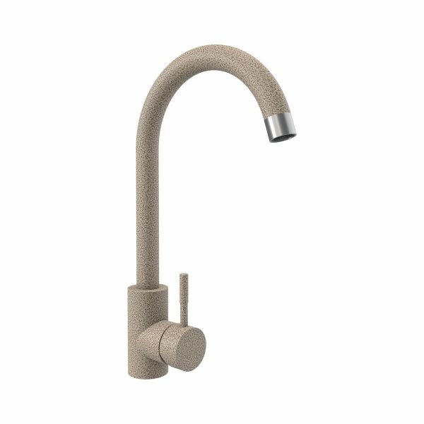 Смеситель кухонный Germece NА3008A поворотный, однорычажный из нержавеющей стали, Карамель (SP000030344)