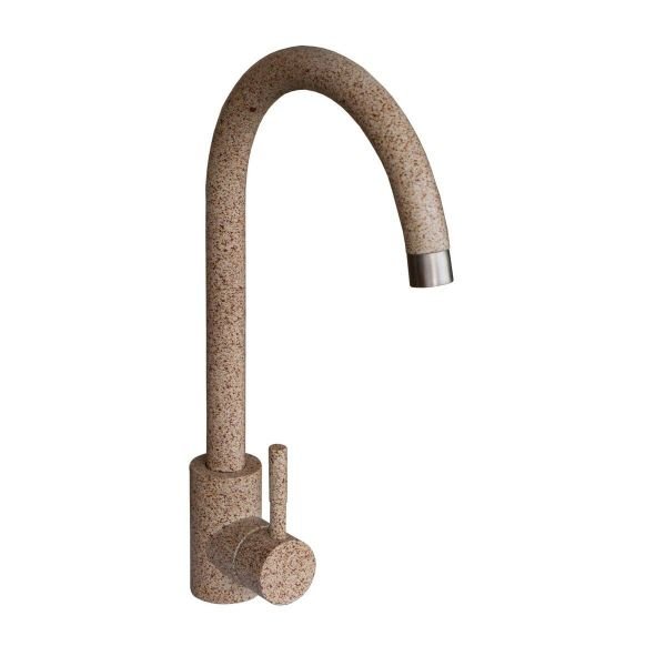 Смеситель кухонный Platinum NА3008A поворотный, однорычажный из нержавеющей стали, Карамель (SP000032439)