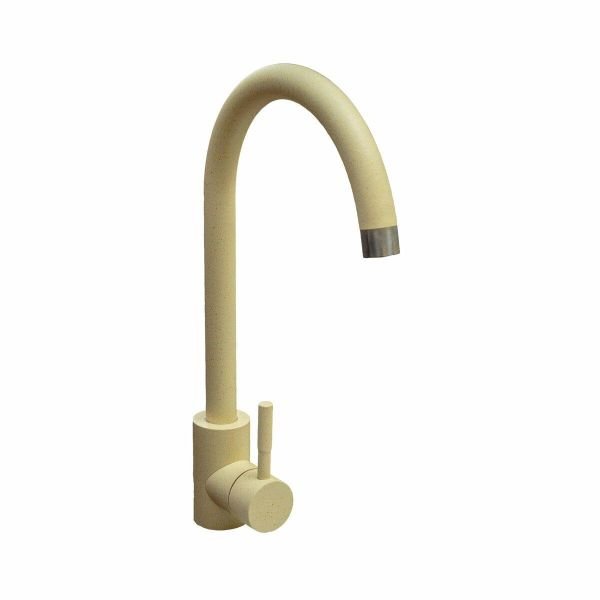 Смеситель кухонный Platinum NА3008A поворотный, однорычажный из нержавеющей стали, Песок (SP000032571)