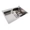 Кухонная мойка Platinum Handmade 78*50С L из нержавеющей стали 3.0 мм, 78x50x22 см, Квадратный сифон, Сатин