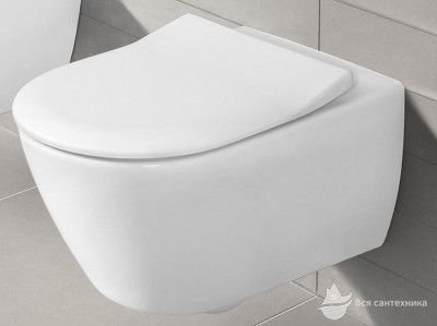 5614R2R1 Subway 2.0 CeramicPlus Унитаз 5614R0R1 DirectFlush 37*56 мм + 9M78S101 Крышка SlimSeat с функцией Quick Release и Soft Closing