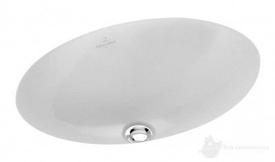 61610001 Loop And Friends Умывальник 38*25 см, под столешницу, с переливом, наружная сторона покрыта глазурью