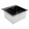Кухонна мийка 45*45 Platinum Handmade PVD чорна (сифон крулий 3,0/0,8)