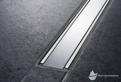 154.456.KS.1 Решетка 30-90 см (обрезная) для трапа CleanLine60, рамка - полированный металл, решетка - матовый металл