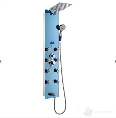 DU878392H Душевая панель гидромассажная 130х30 см, 8 форсунок, сталь