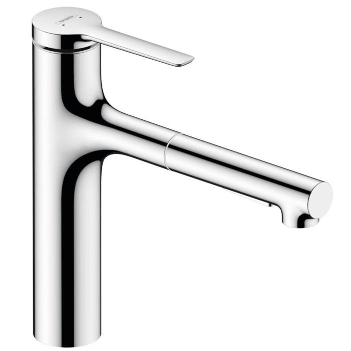 Змішувач Hansgrohe Zesis M33, для кухні з висувним виливом, 25,9х23,1 см, Хром (74804000)