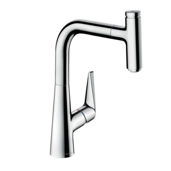 Змішувач для кухні Hansgrohe Talis Select M51 220 1Jet, з висувним виливом, Хром (72822000)