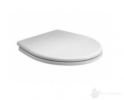 K90112 Rekord Сиденье с крышкой, твердое, из материала Duroplast, плавного опускания soft close, антибактериальная, пeтли металлические