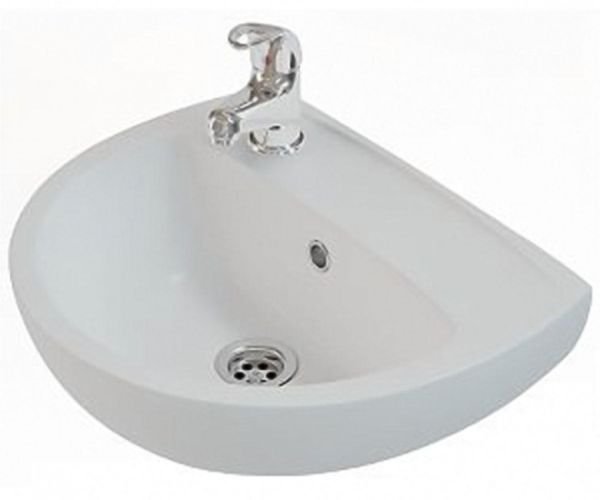 Умивальник підвісний Kolo Freja 40х33 см, з отвором під змішувач зліва, Білий (L72340000)