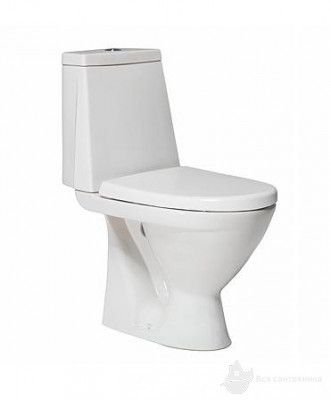 L39004 Modo Унитаз 36*65 см с вертикальным выпуском ! + бачок нижний подвод + крышка плавного опускания, петли Click2Clean, антибактериальная