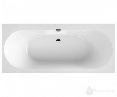 UBQ180OBR2DV-01 VILLEROY&BOCH Ванна квариловая 180х80 прямоугольная, с ножками и сливом- переливом, белая